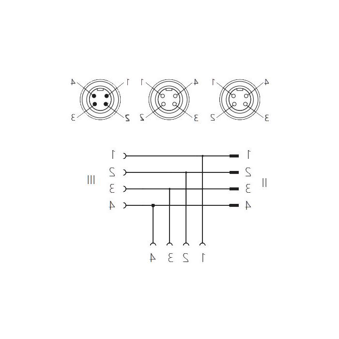  7/8" 4Pin公头/2x 7/8" 4Pin母头、T型三通、0PI444